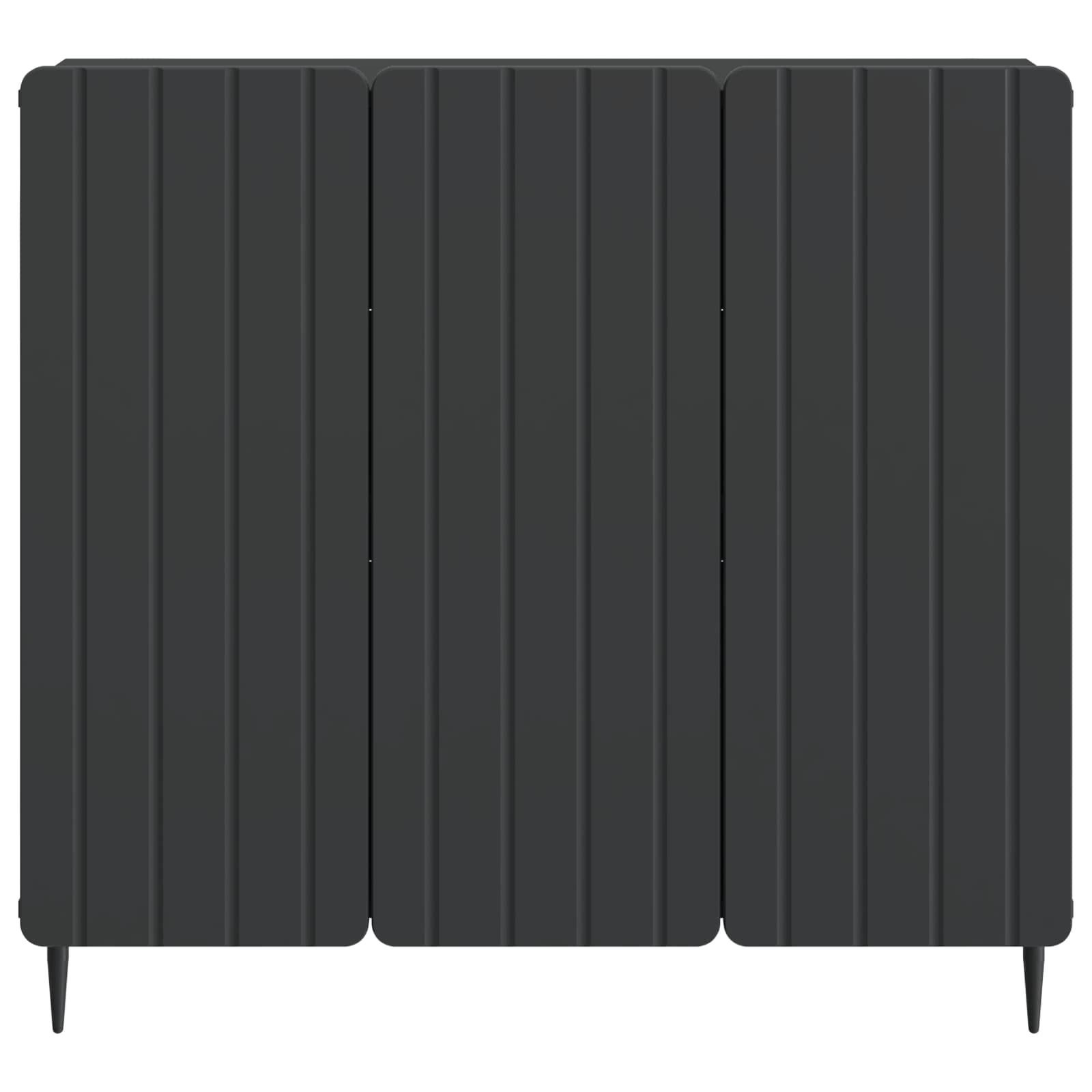 Sideboard Schwarz 89 x 34,5 x 82 cm Holzwerkstoff