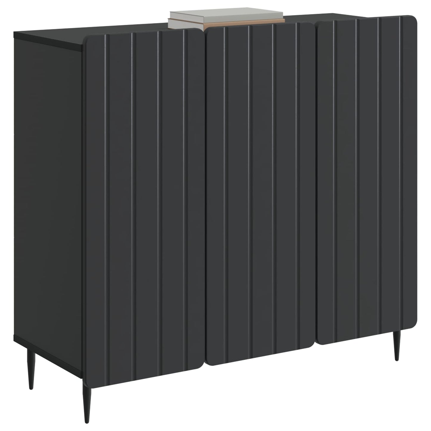 Sideboard Schwarz 89 x 34,5 x 82 cm Holzwerkstoff