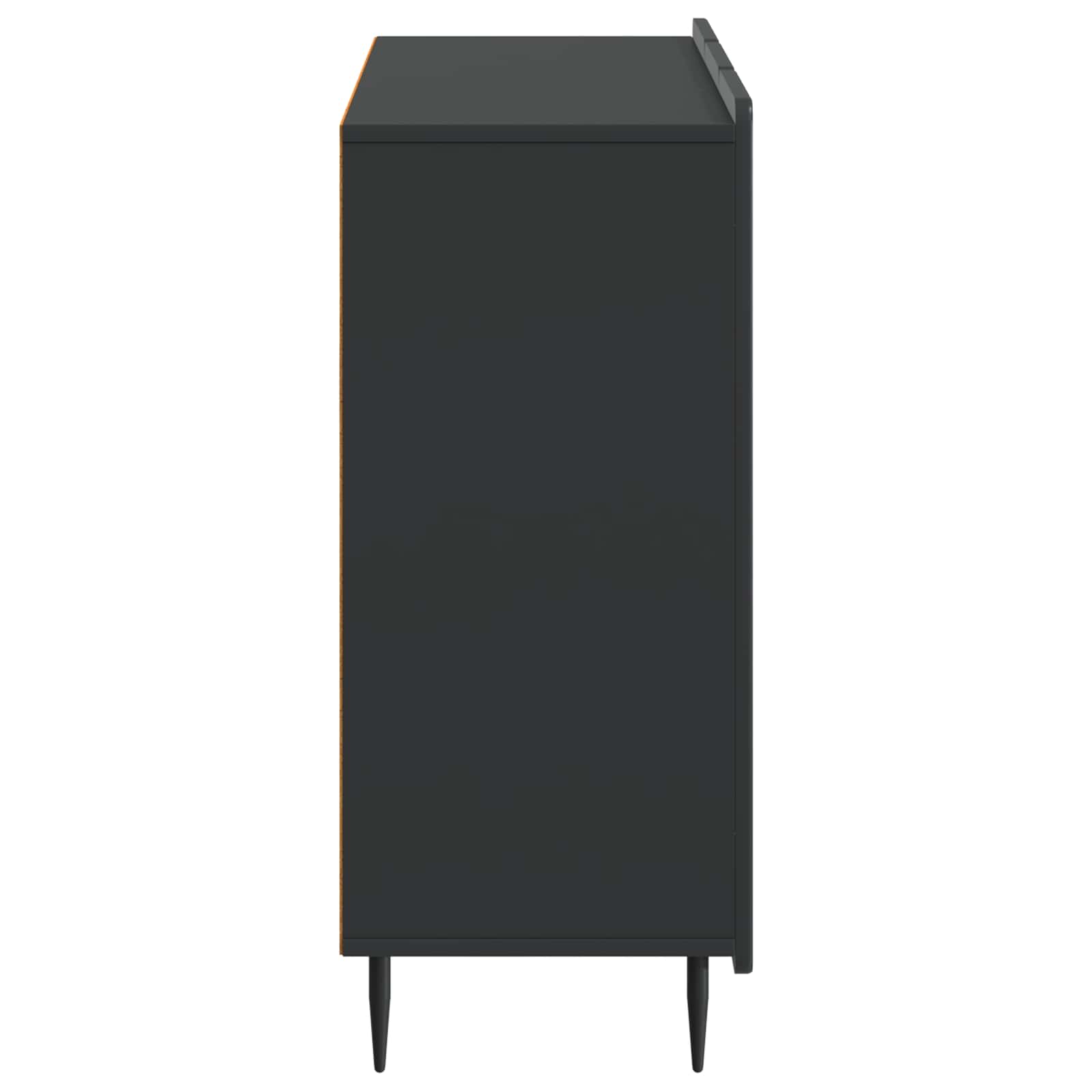 Sideboard Schwarz 89 x 34,5 x 82 cm Holzwerkstoff