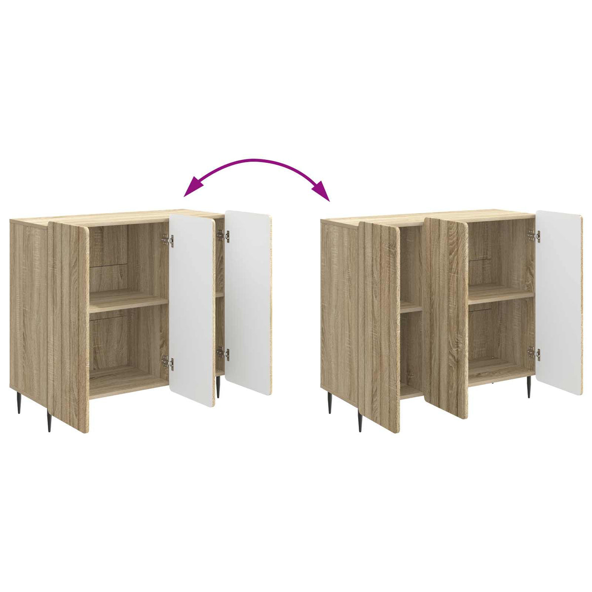 Sideboard Sonoma-Eiche 89 x 34,5 x 82 cm Holzwerkstoff