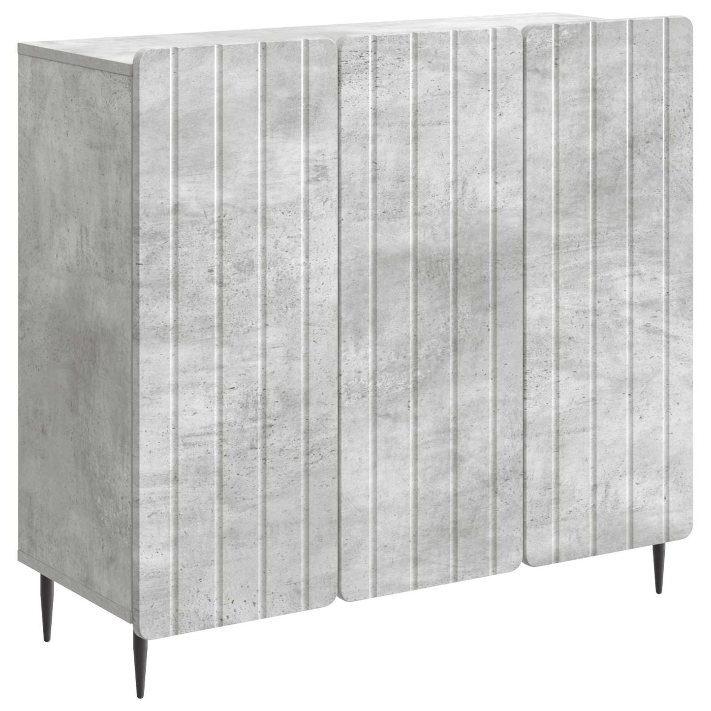 Sideboard Betongrau 89 x 34,5 x 82 cm Holzwerkstoff