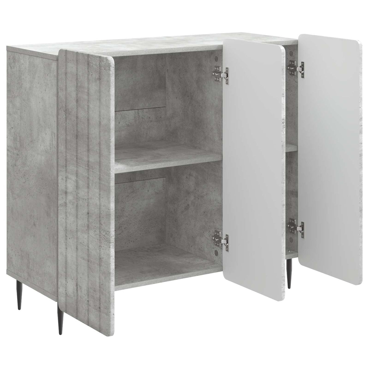 Sideboard Betongrau 89 x 34,5 x 82 cm Holzwerkstoff