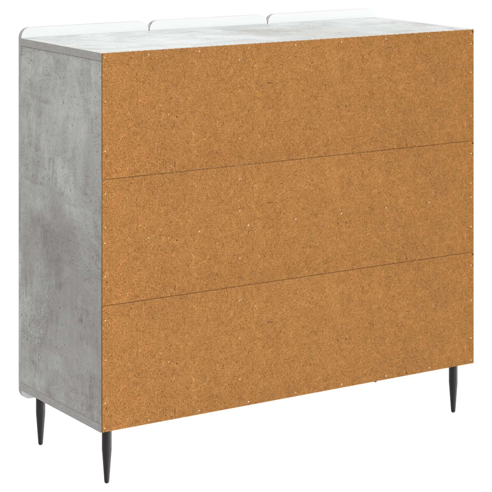 Sideboard Betongrau 89 x 34,5 x 82 cm Holzwerkstoff