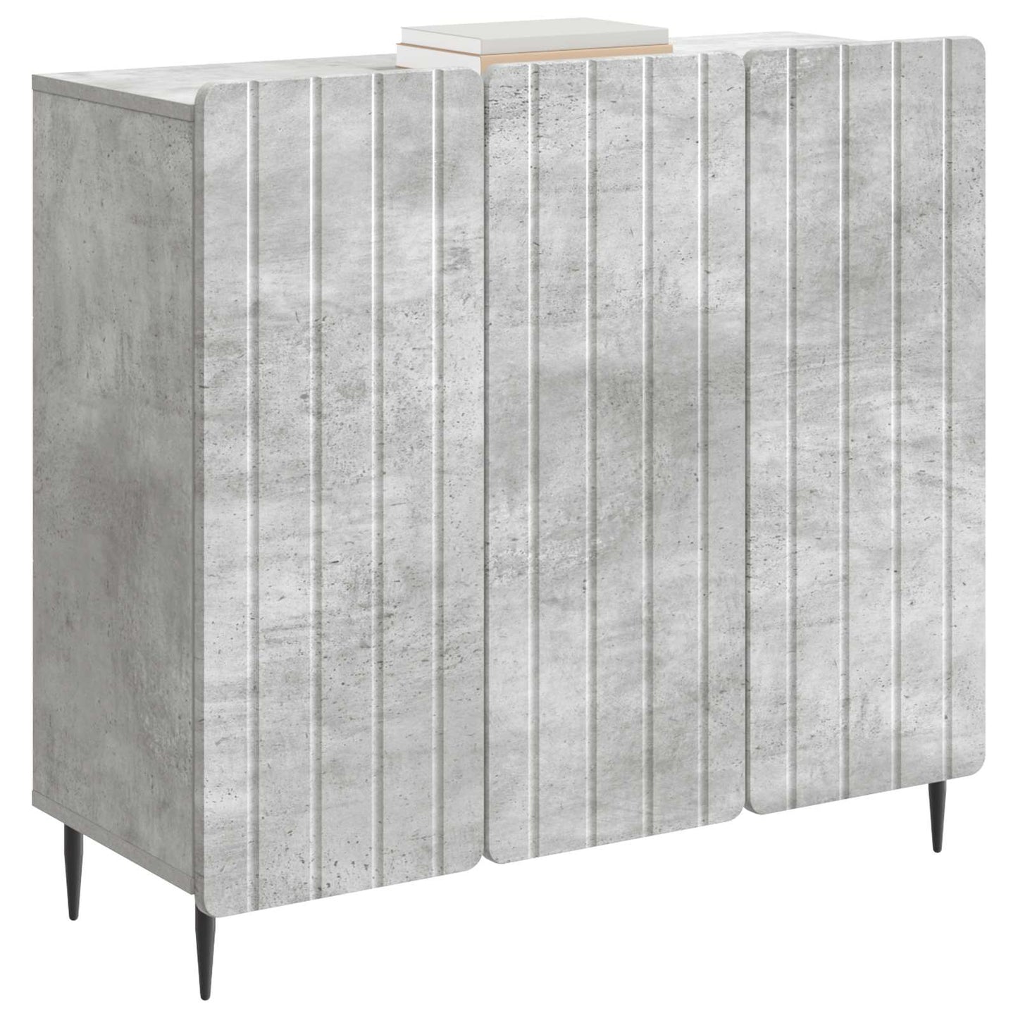 Sideboard Betongrau 89 x 34,5 x 82 cm Holzwerkstoff