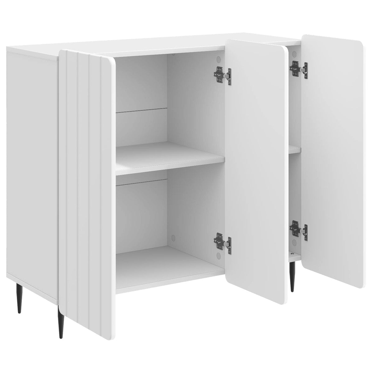 Sideboard Hochglanz Weiß 89 x 34,5 x 82 cm Holzwerkstoff