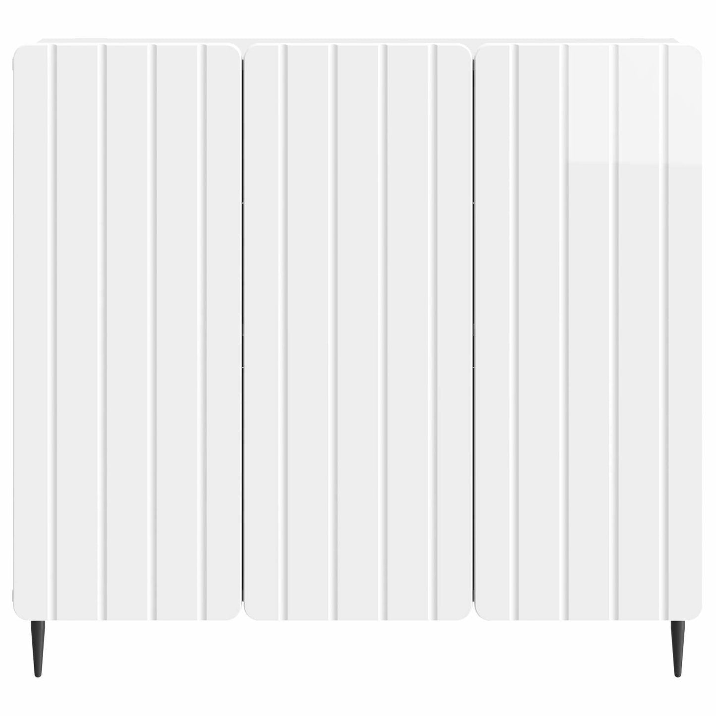 Sideboard Hochglanz Weiß 89 x 34,5 x 82 cm Holzwerkstoff