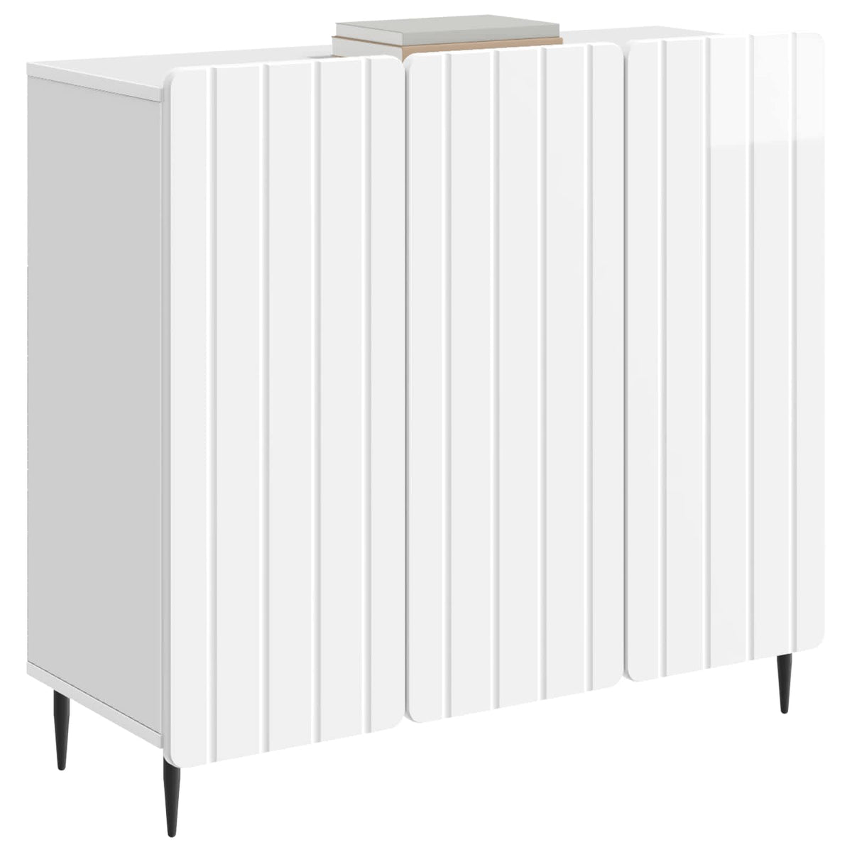 Sideboard Hochglanz Weiß 89 x 34,5 x 82 cm Holzwerkstoff