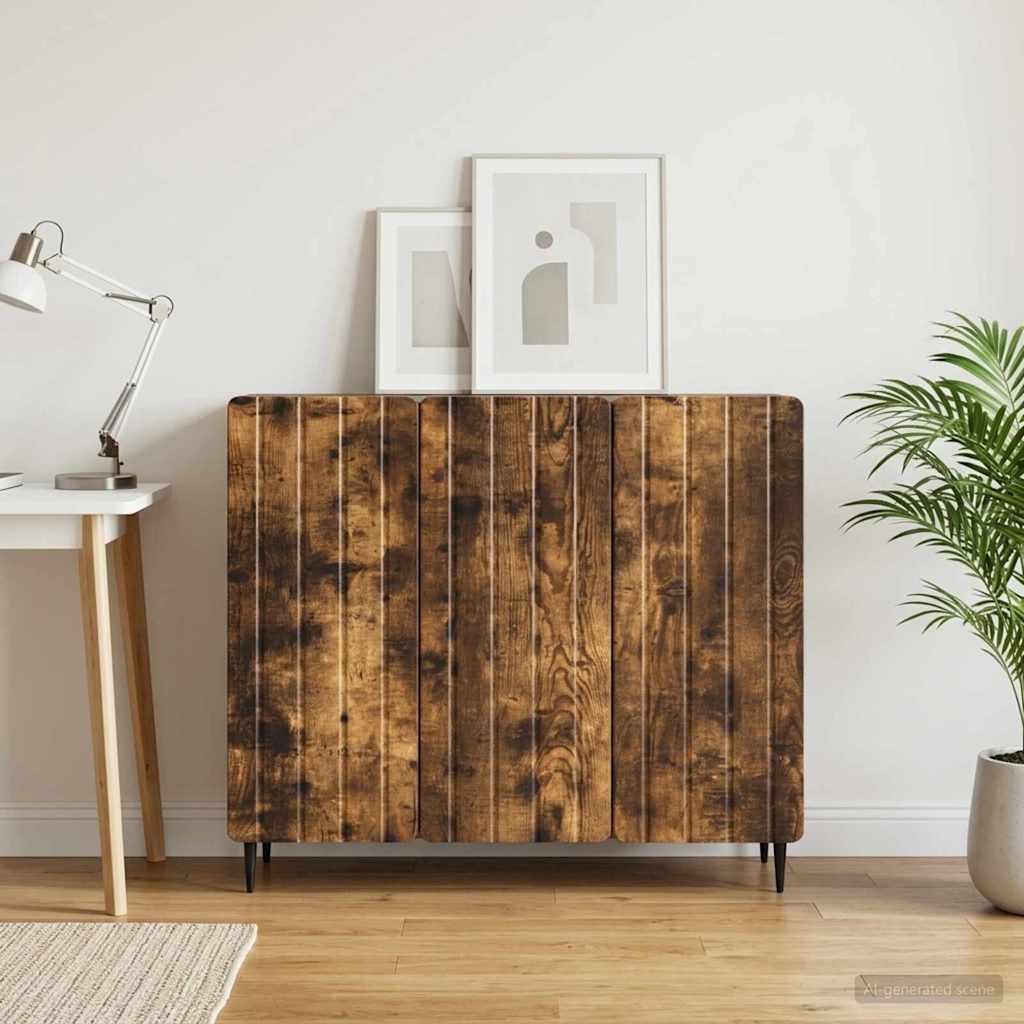 Sideboard Räuchereiche 89 x 34,5 x 82 cm Holzwerkstoff