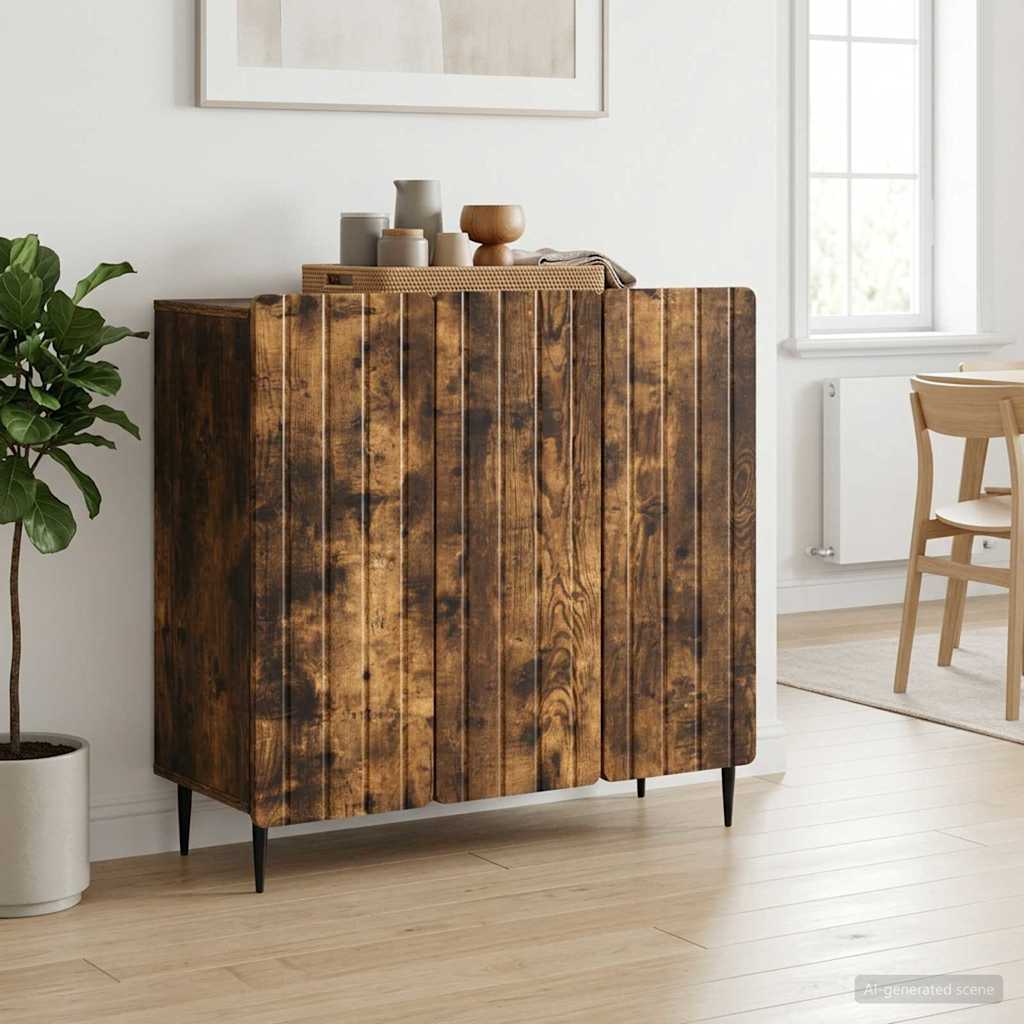 Sideboard Räuchereiche 89 x 34,5 x 82 cm Holzwerkstoff