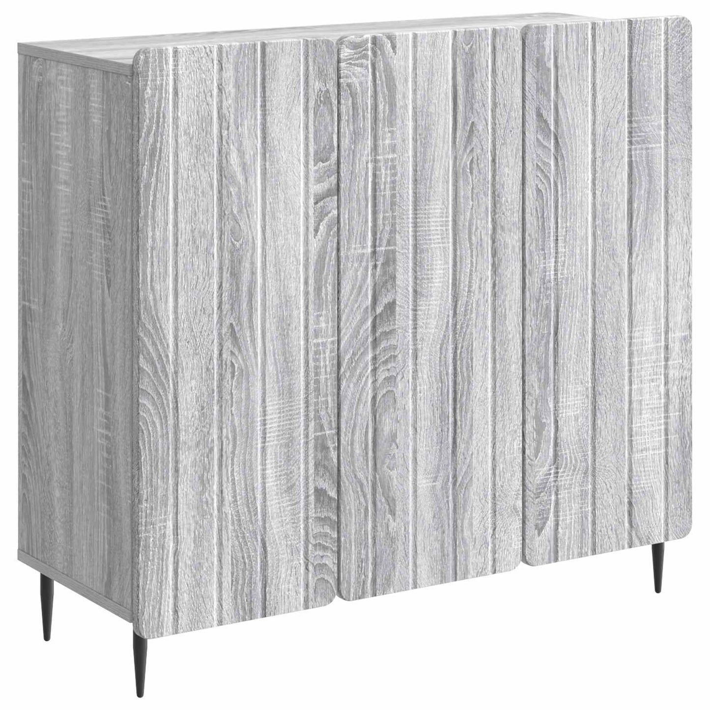 Sideboard Sonoma-Grau 89 x 34,5 x 82 cm Holzwerkstoff