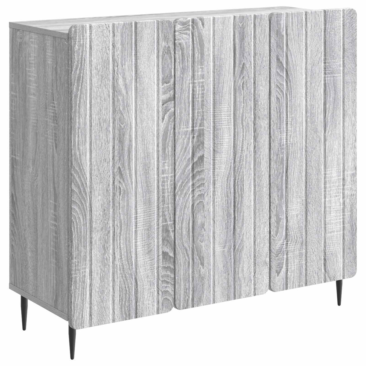 Sideboard Sonoma-Grau 89 x 34,5 x 82 cm Holzwerkstoff