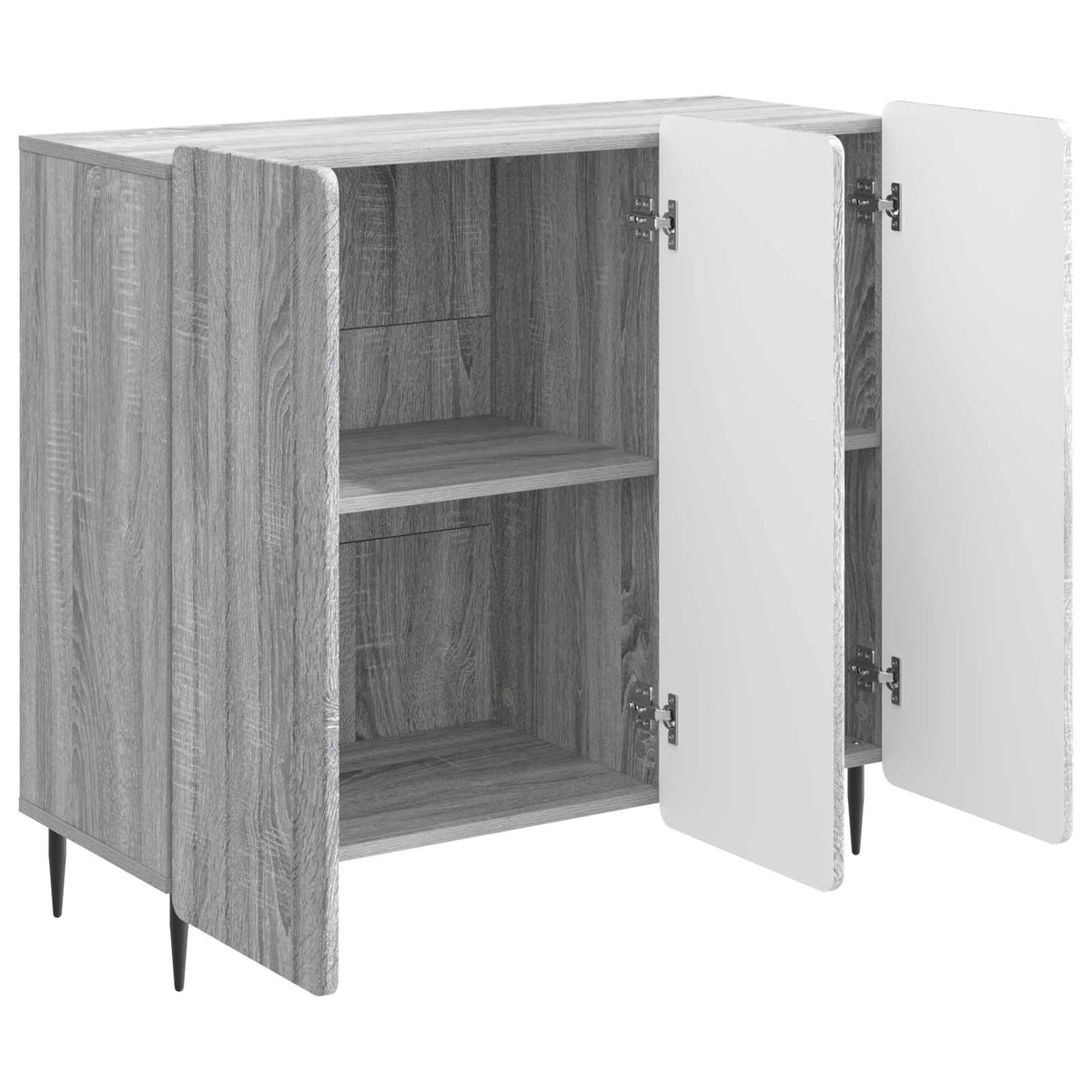 Sideboard Sonoma-Grau 89 x 34,5 x 82 cm Holzwerkstoff