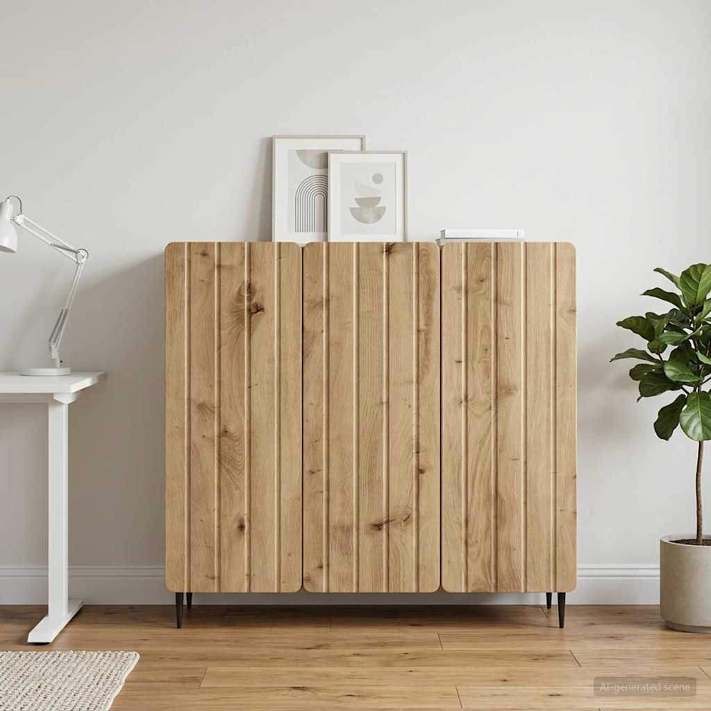 Sideboard Artisan-Eiche 89 x 34,5 x 82 cm Holzwerkstoff