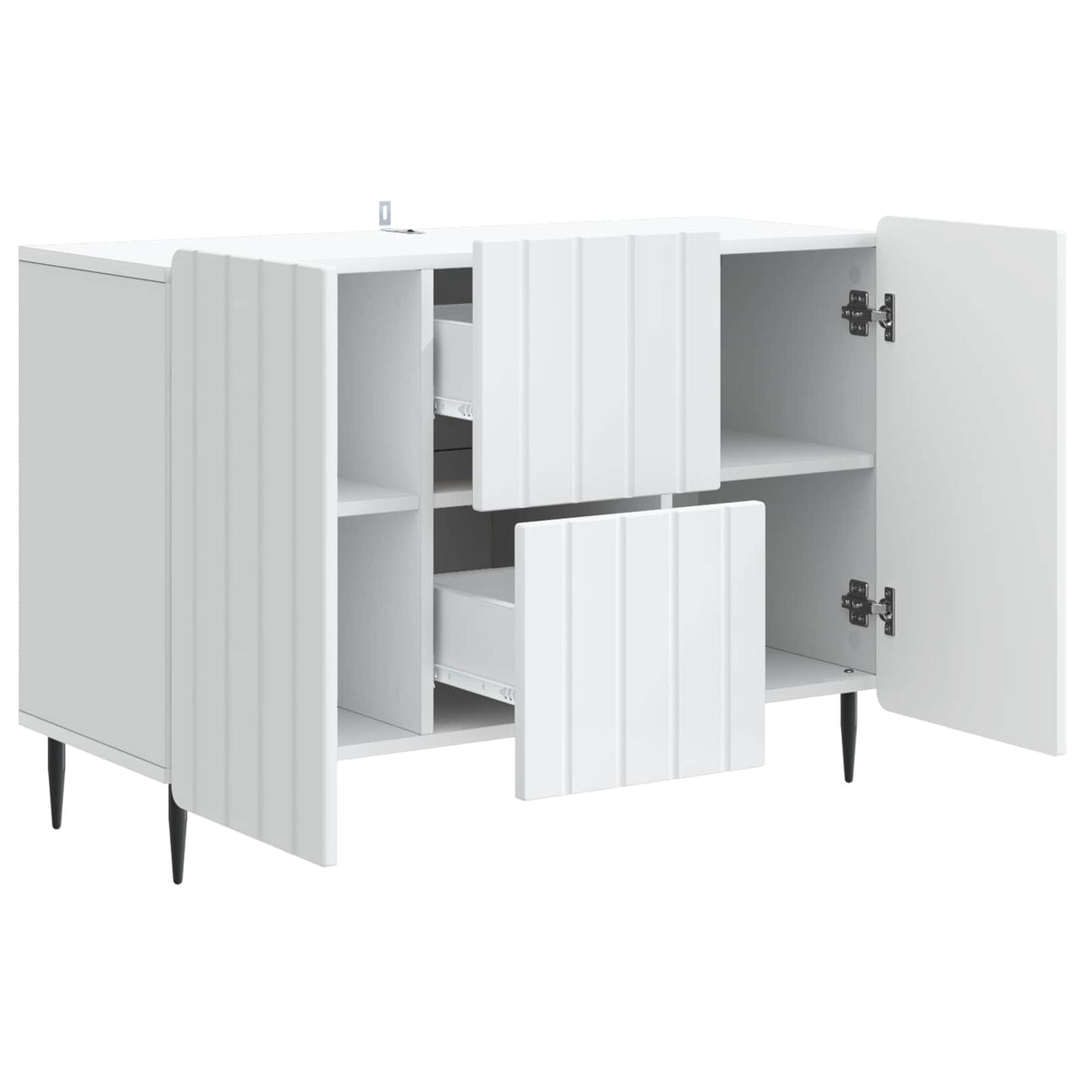 Sideboard Weiß 89 x 34,5 x 62 cm Holzwerkstoff
