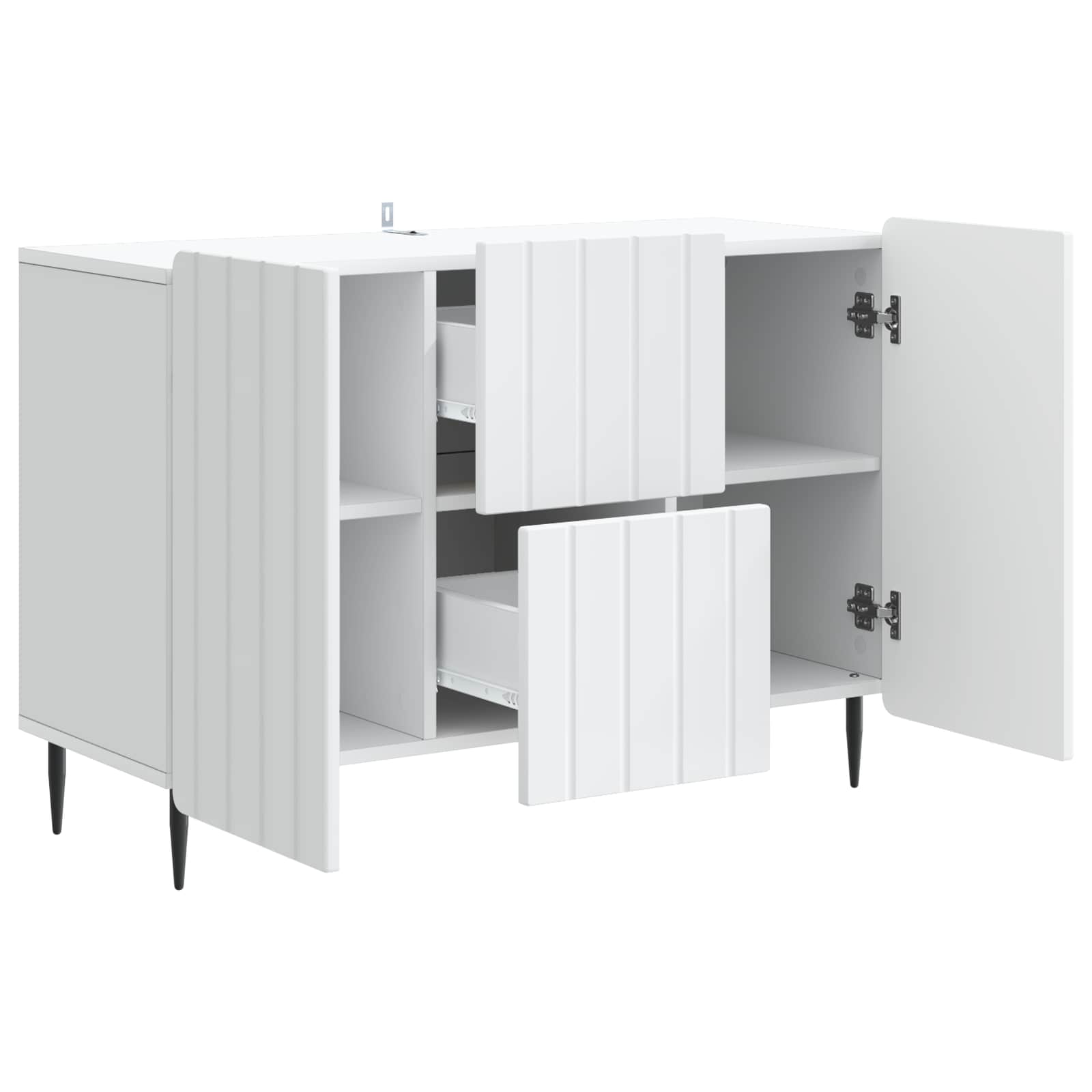 Sideboard Weiß 89 x 34,5 x 62 cm Holzwerkstoff
