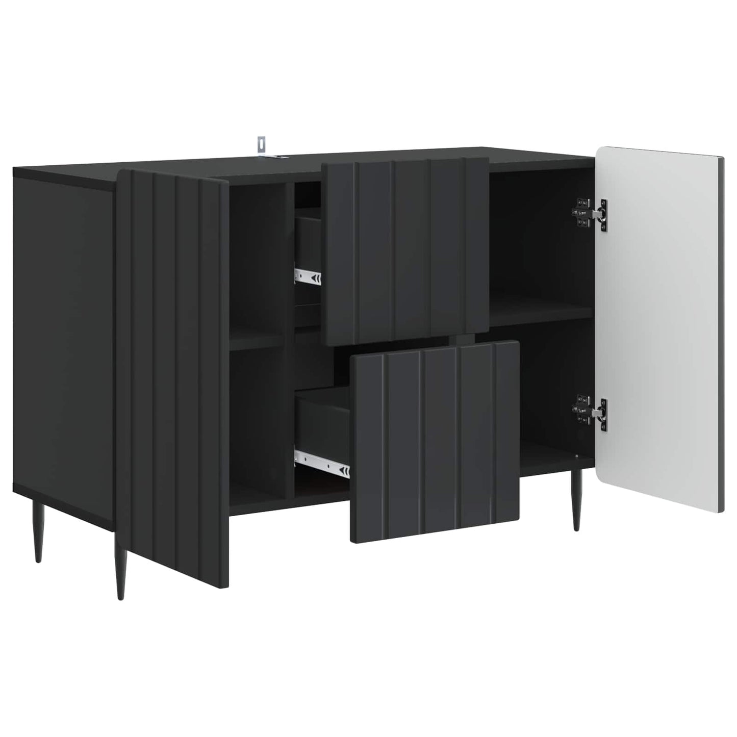Sideboard Schwarz 89 x 34,5 x 62 cm Holzwerkstoff