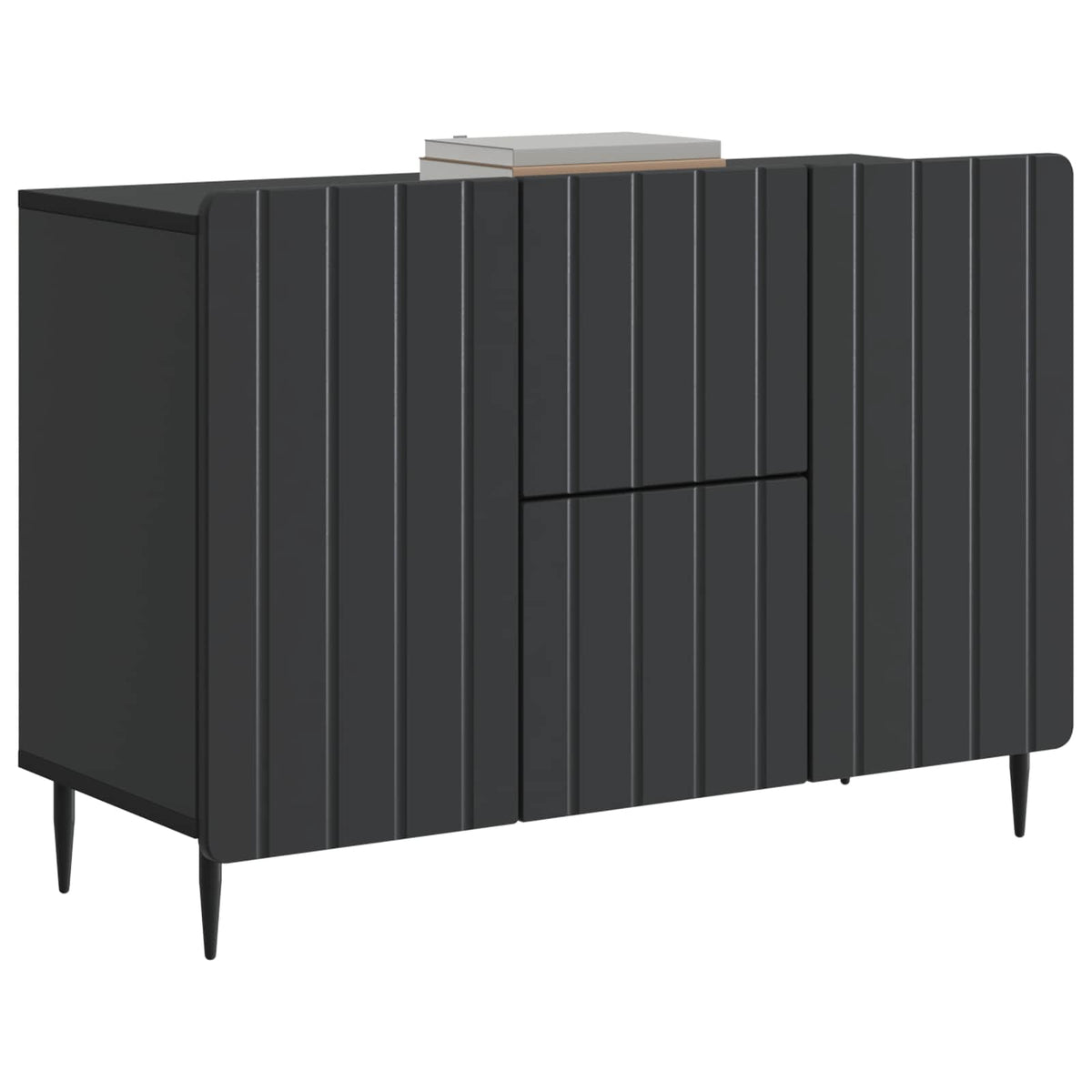 Sideboard Schwarz 89 x 34,5 x 62 cm Holzwerkstoff