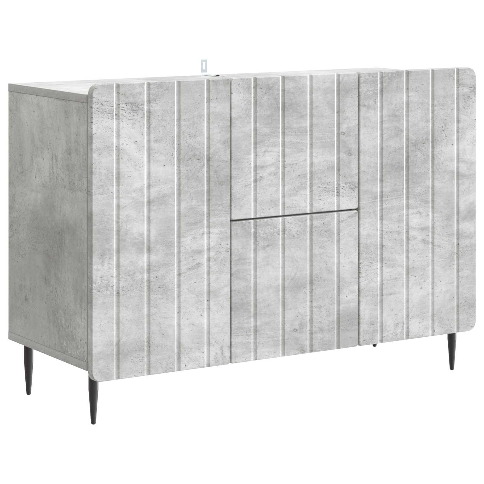 Sideboard Betongrau 89 x 34,5 x 62 cm Holzwerkstoff