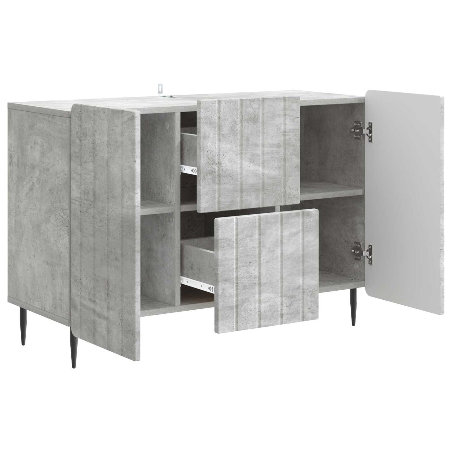 Sideboard Betongrau 89 x 34,5 x 62 cm Holzwerkstoff