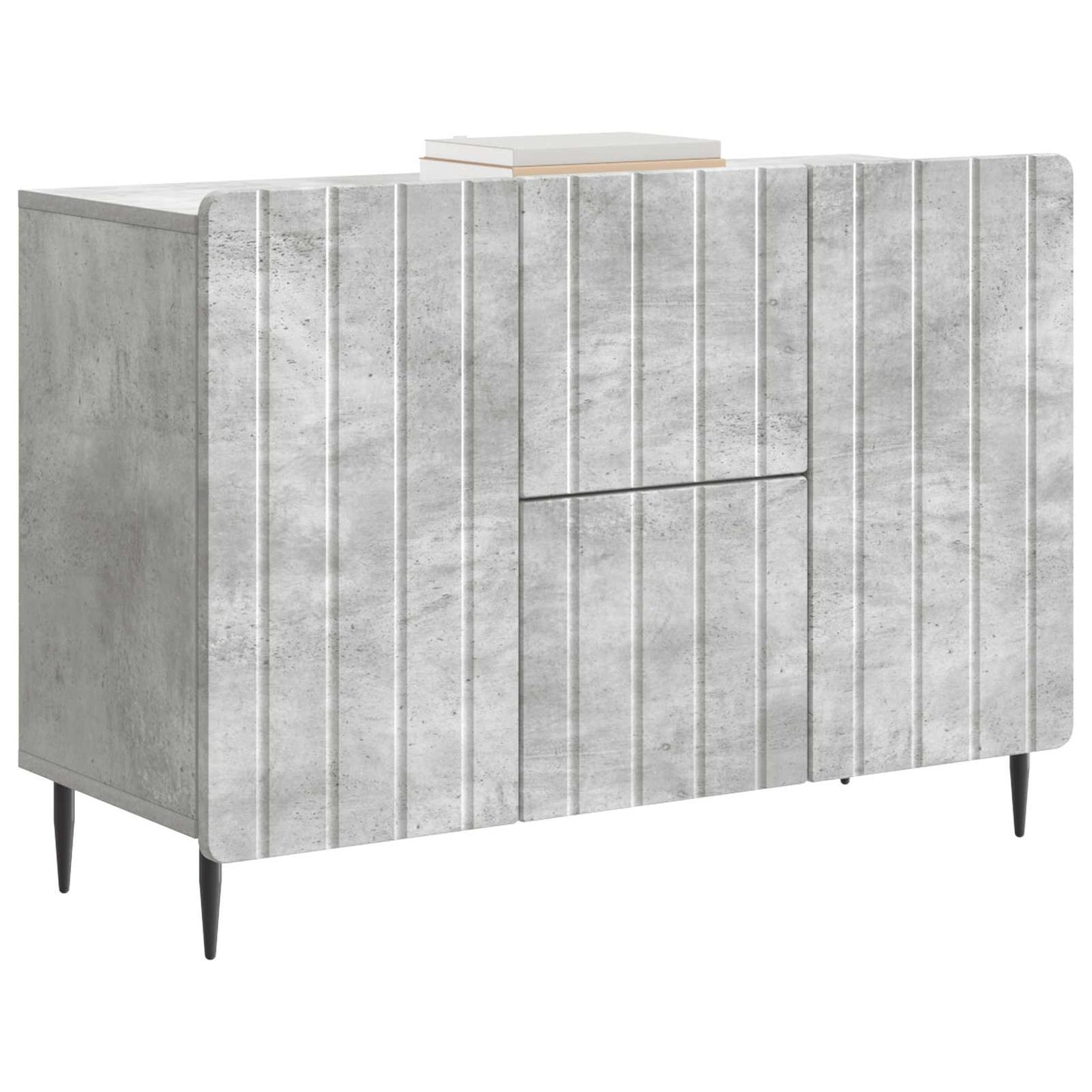 Sideboard Betongrau 89 x 34,5 x 62 cm Holzwerkstoff