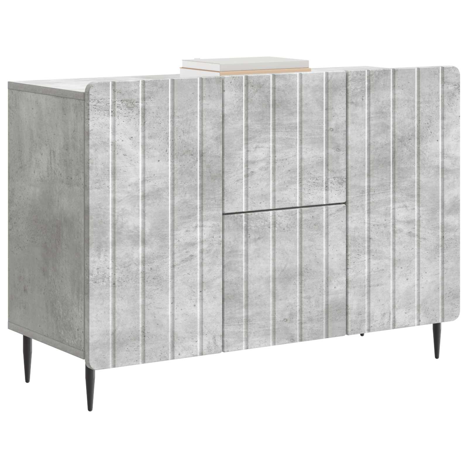 Sideboard Betongrau 89 x 34,5 x 62 cm Holzwerkstoff