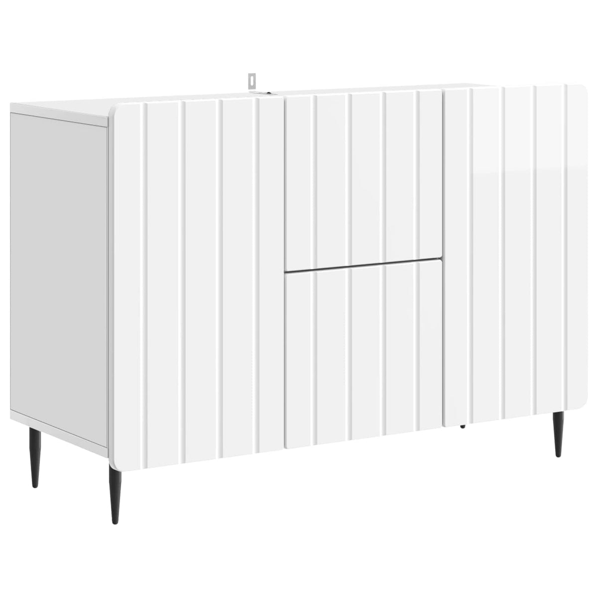 Sideboard Hochglanz Weiß 89 x 34,5 x 62 cm Holzwerkstoff