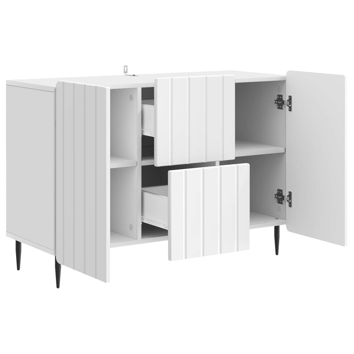 Sideboard Hochglanz Weiß 89 x 34,5 x 62 cm Holzwerkstoff