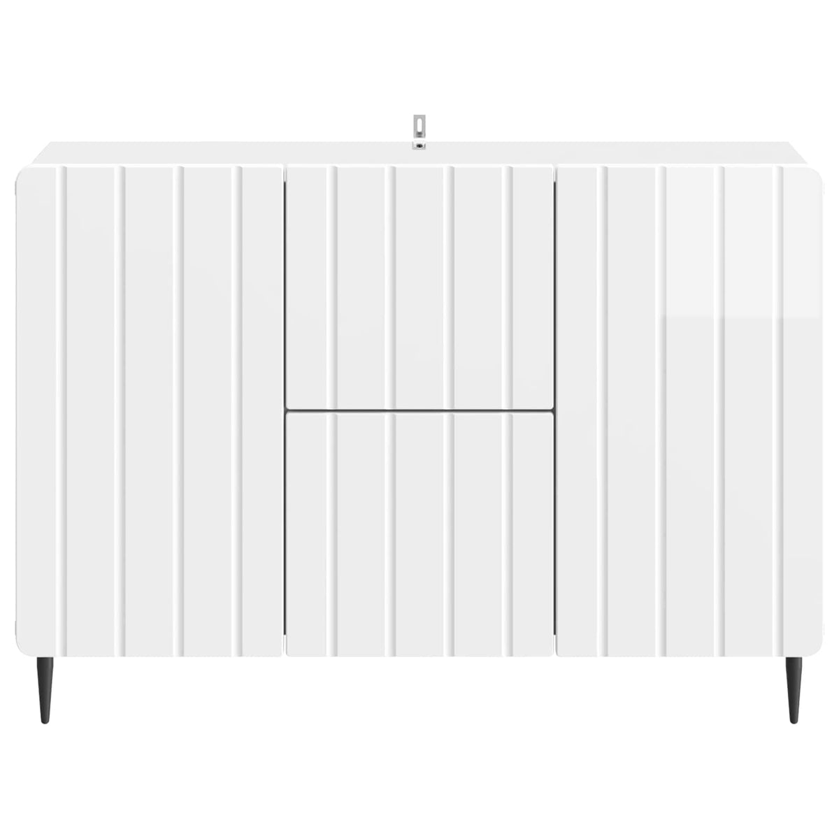 Sideboard Hochglanz Weiß 89 x 34,5 x 62 cm Holzwerkstoff