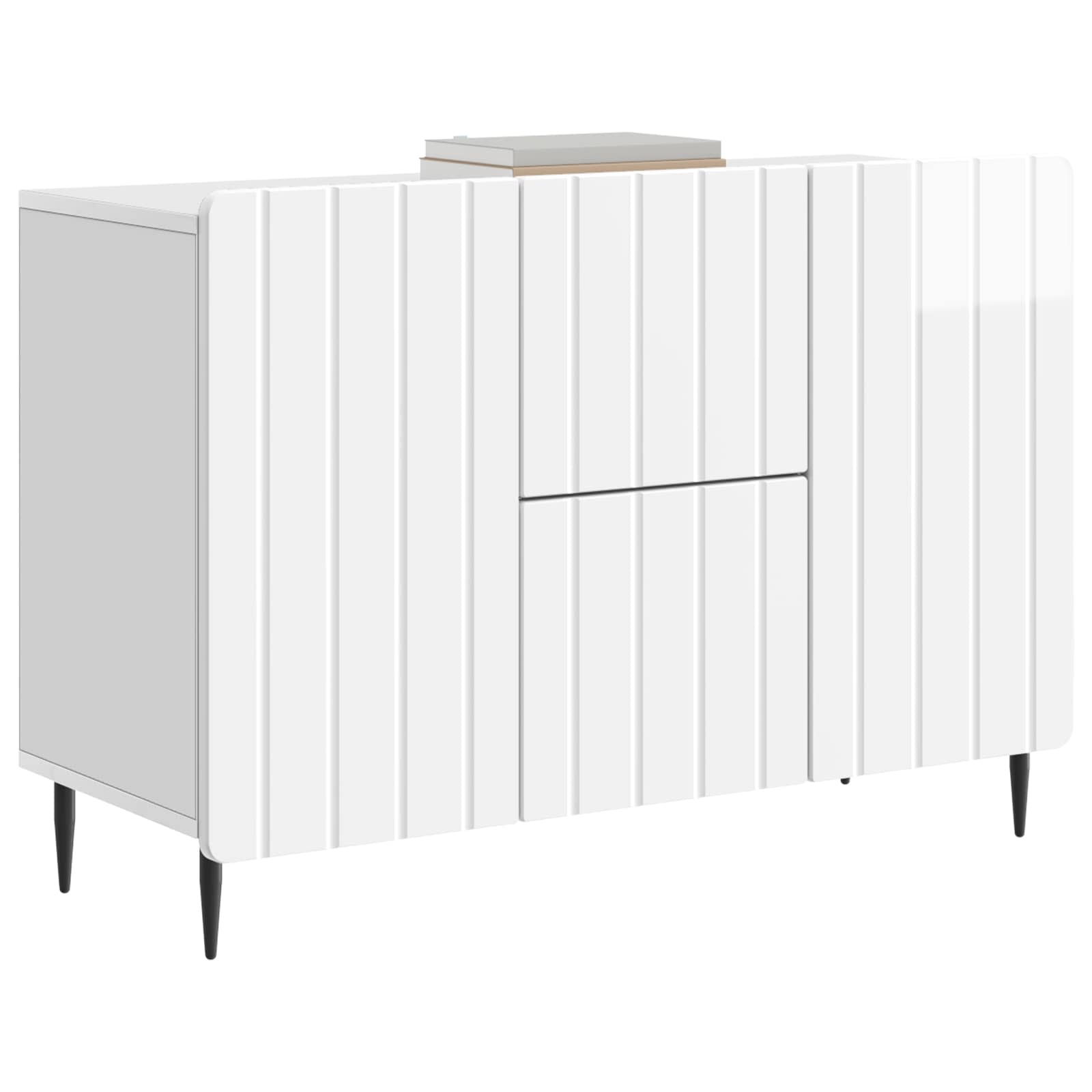 Sideboard Hochglanz Weiß 89 x 34,5 x 62 cm Holzwerkstoff