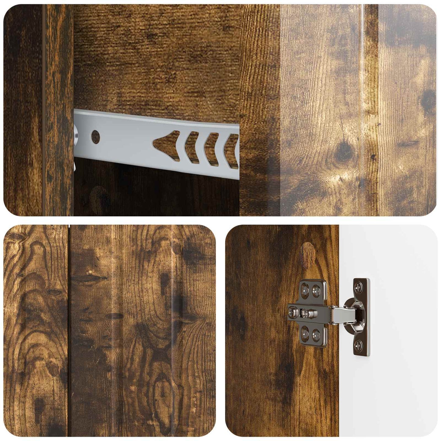 Sideboard Geräucherte Eiche 89 x 34,5 x 62 cm Holzwerkstoff