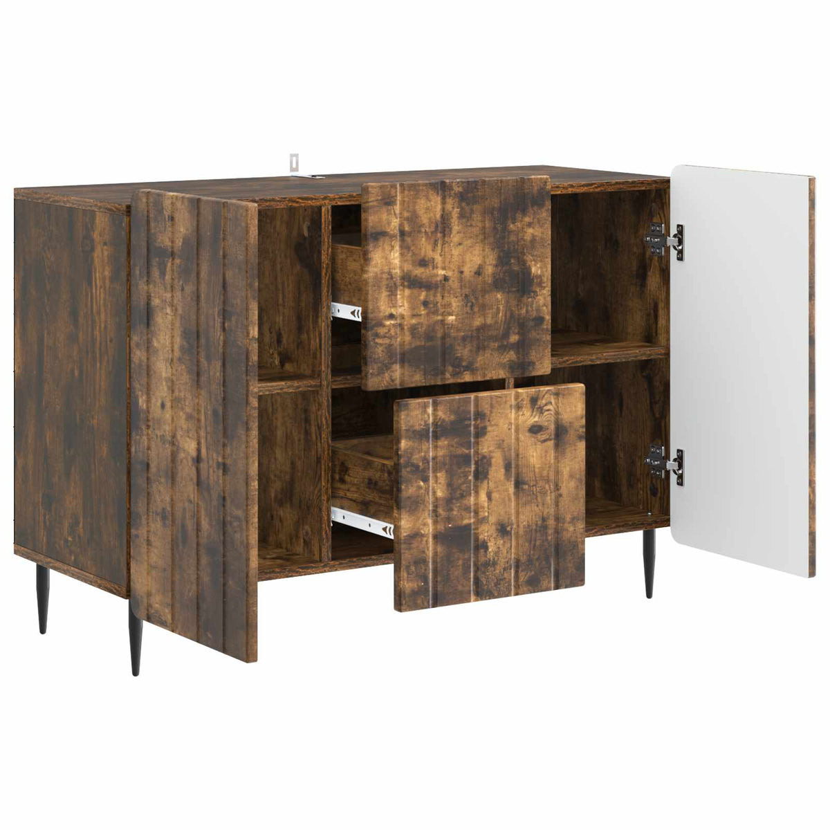 Sideboard Geräucherte Eiche 89 x 34,5 x 62 cm Holzwerkstoff