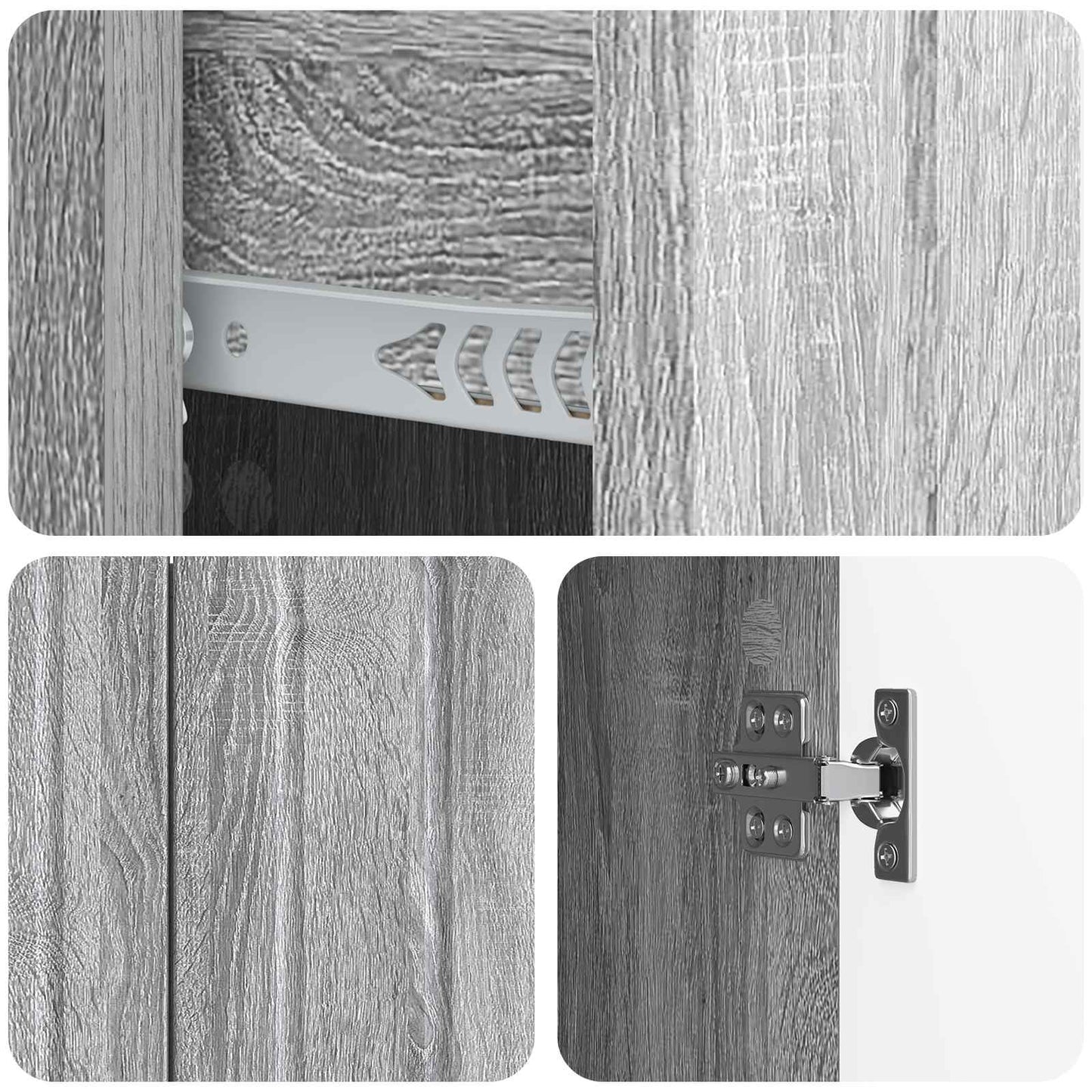 Sideboard Graues Sonoma 89 x 34,5 x 62 cm Holzwerkstoff
