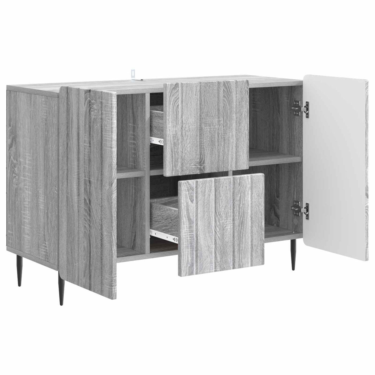 Sideboard Graues Sonoma 89 x 34,5 x 62 cm Holzwerkstoff