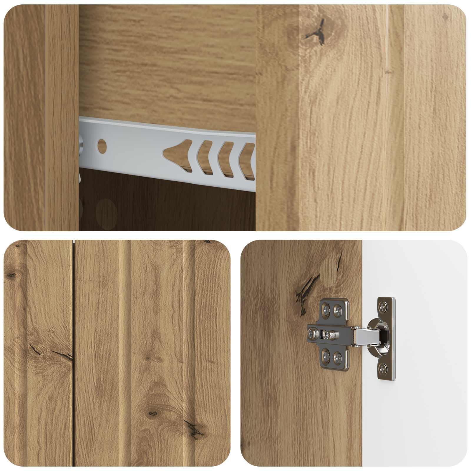 Sideboard Artisan-Eiche 89 x 34,5 x 62 cm Holzwerkstoff