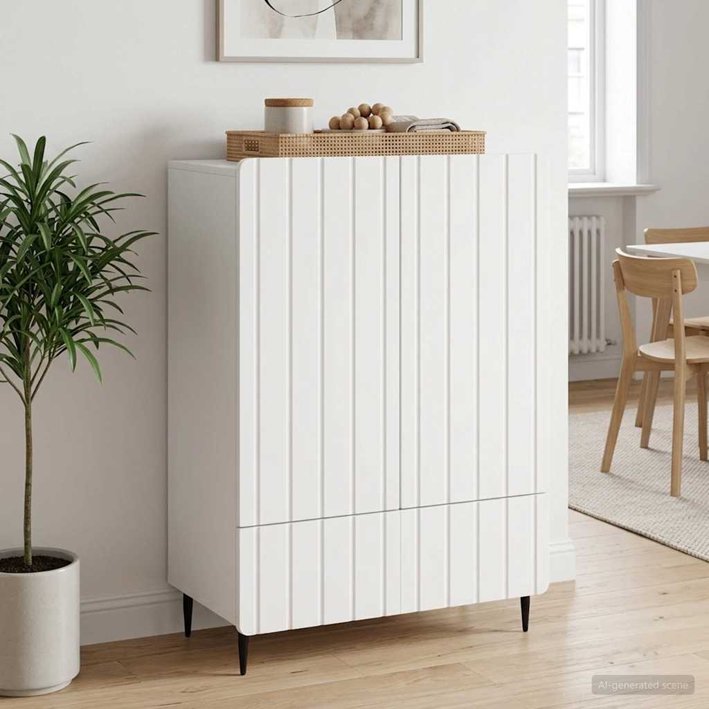 Sideboard Weiß 66 x 34,5 x 97 cm Holzwerkstoff