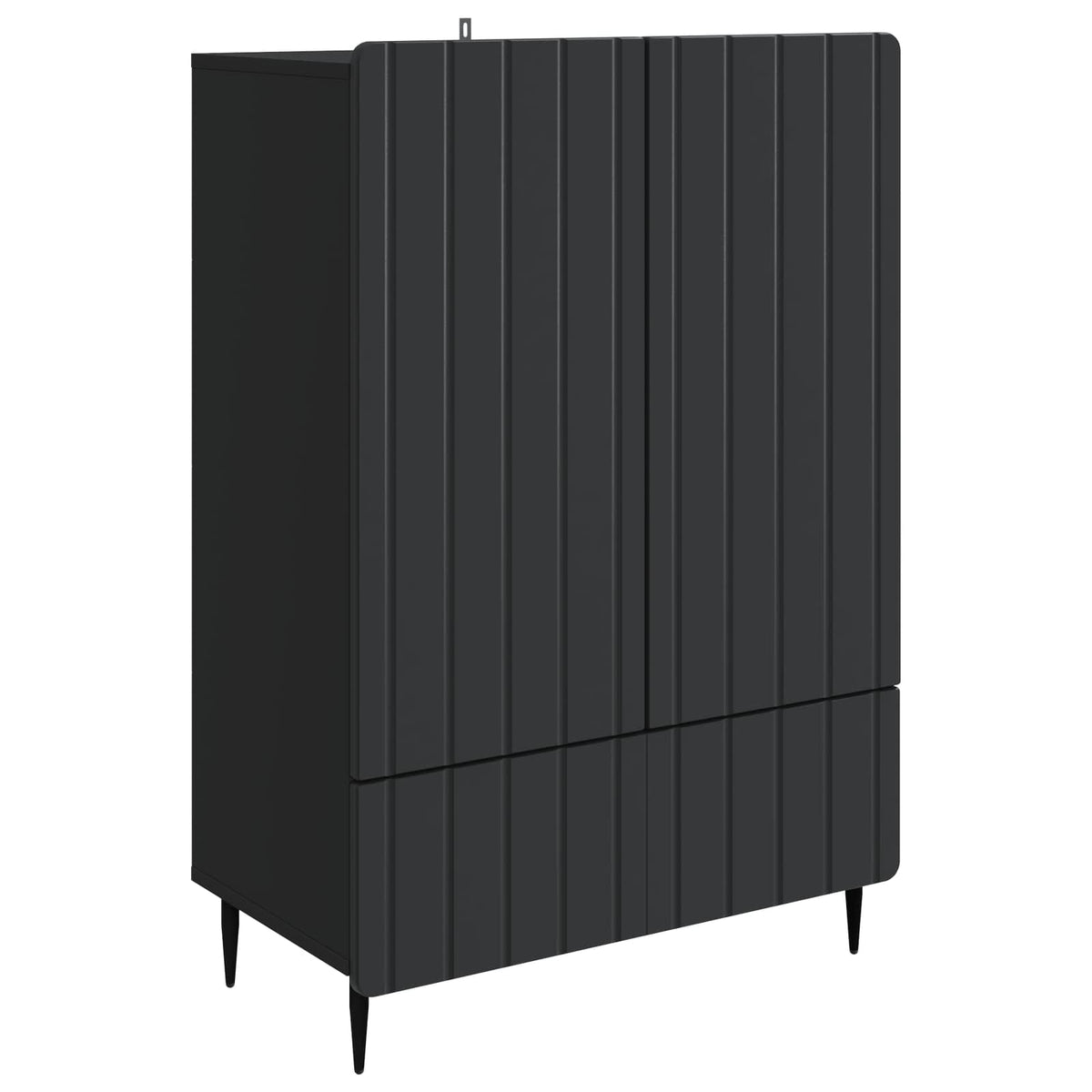Sideboard Schwarz 66 x 34,5 x 97 cm Holzwerkstoff