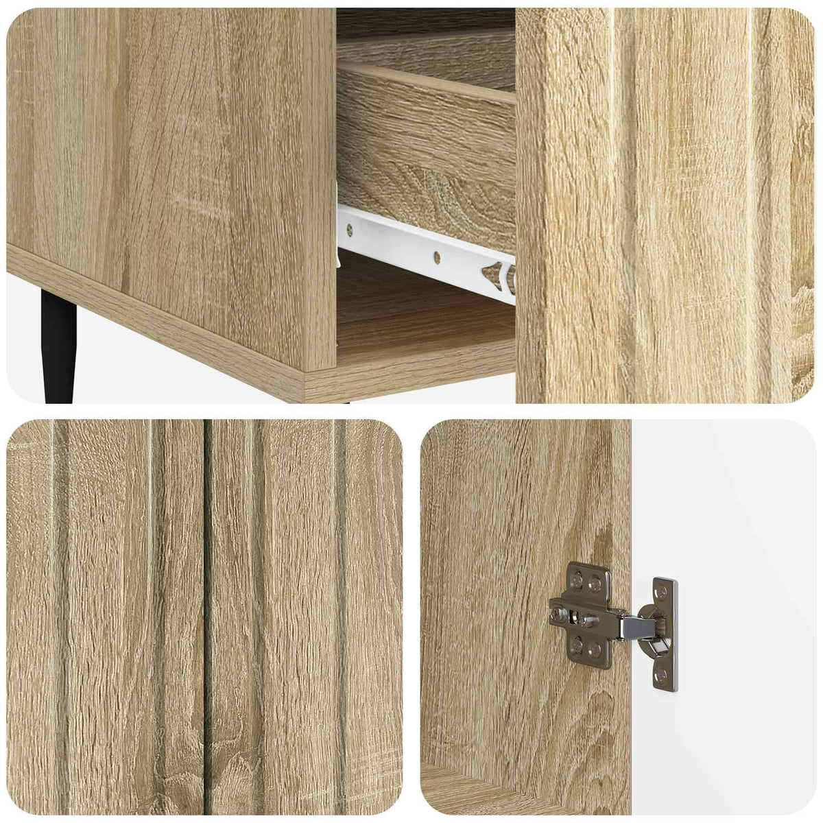 Sideboard Sonoma-Eiche 66 x 34,5 x 97 cm Holzwerkstoff