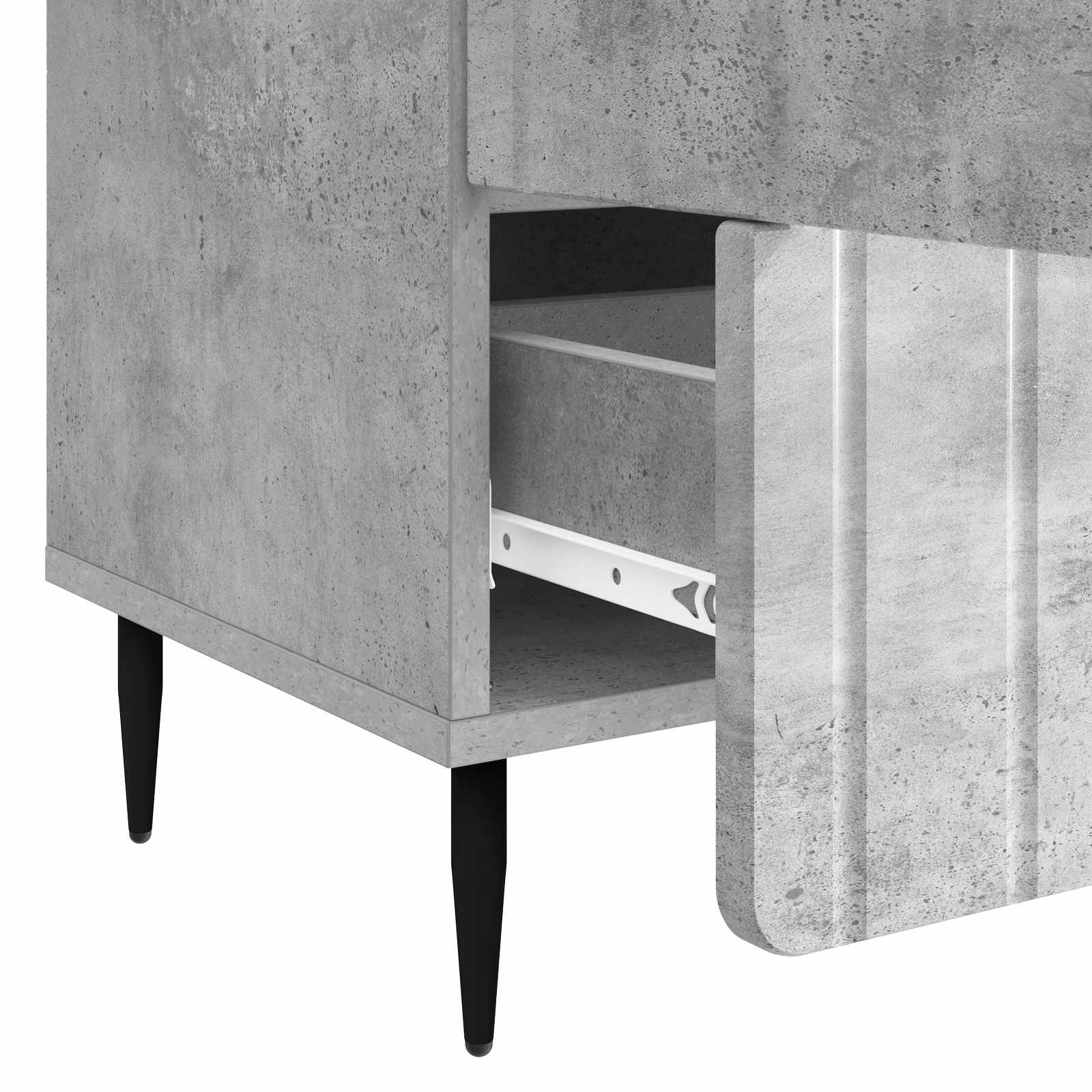 Sideboard Betongrau 66 x 34,5 x 97 cm Holzwerkstoff