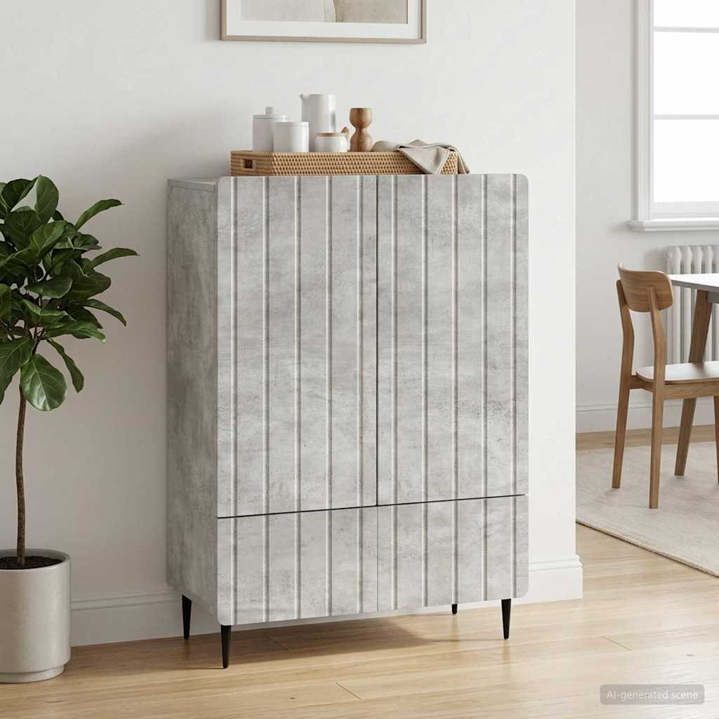 Sideboard Betongrau 66 x 34,5 x 97 cm Holzwerkstoff