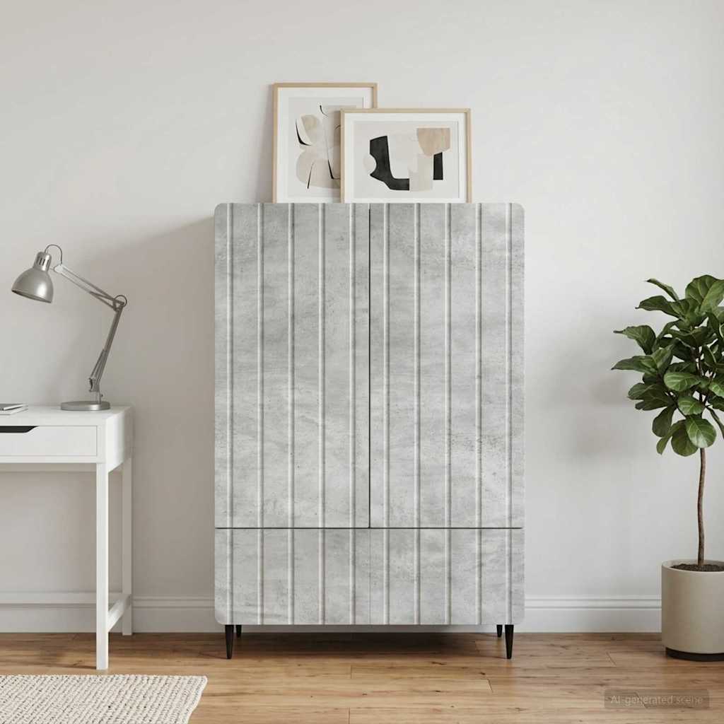 Sideboard Betongrau 66 x 34,5 x 97 cm Holzwerkstoff