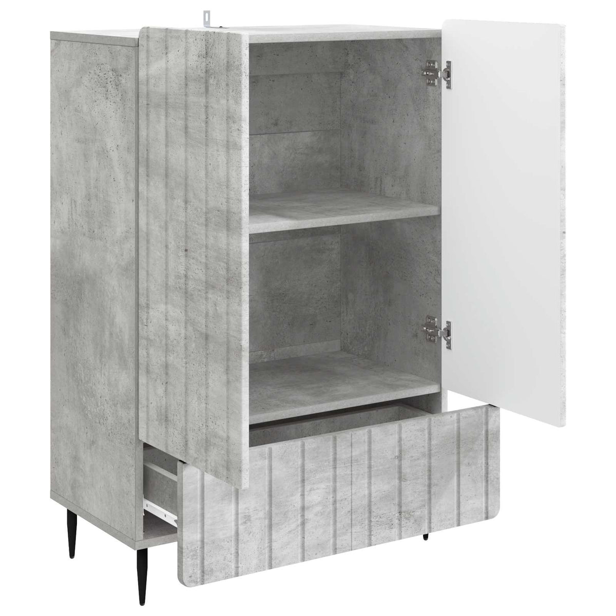 Sideboard Betongrau 66 x 34,5 x 97 cm Holzwerkstoff