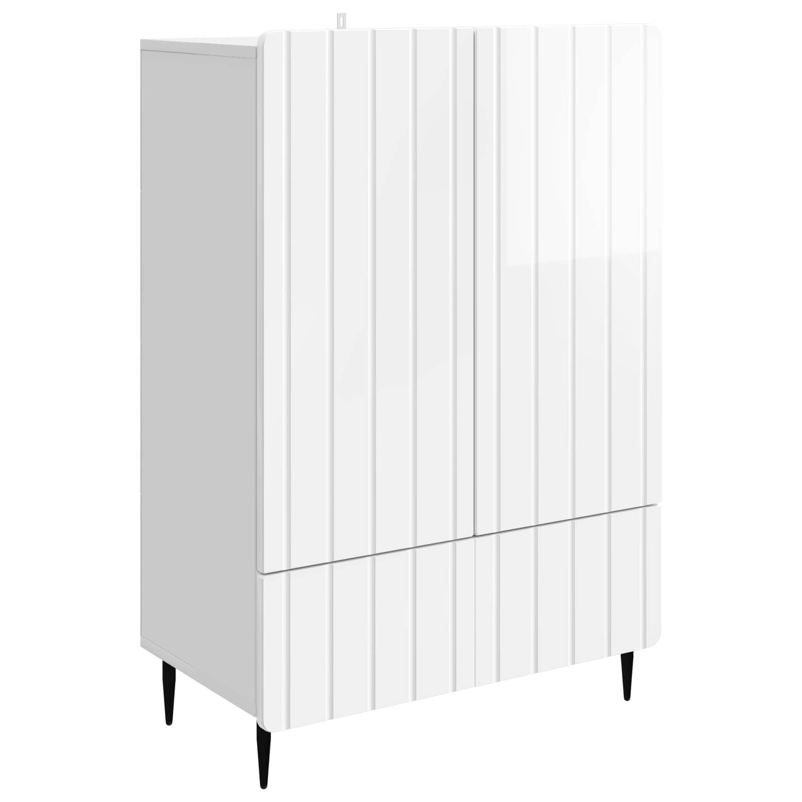Sideboard Hochglanz Weiß 66 x 34,5 x 97 cm Holzwerkstoff