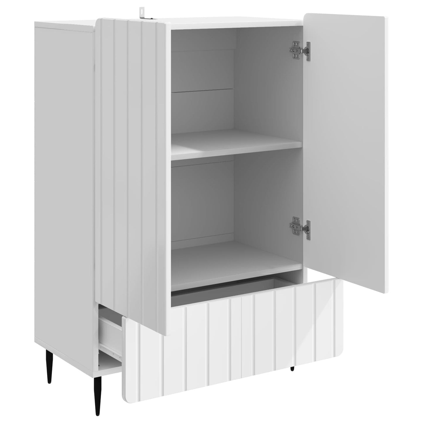 Sideboard Hochglanz Weiß 66 x 34,5 x 97 cm Holzwerkstoff