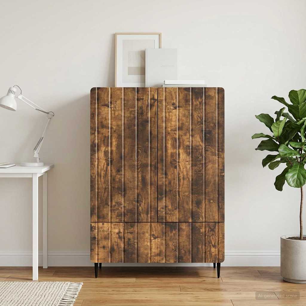 Sideboard Räuchereiche 66 x 34,5 x 97 cm Holzwerkstoff