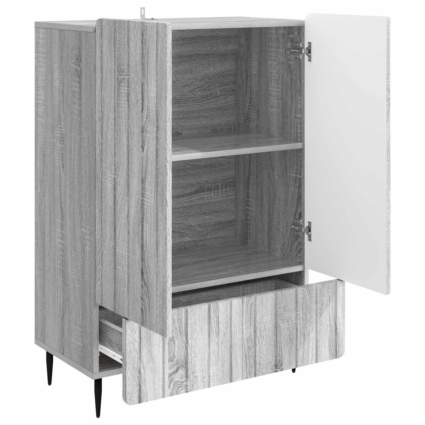 Sideboard Sonoma-Grau 66 x 34,5 x 97 cm Holzwerkstoff