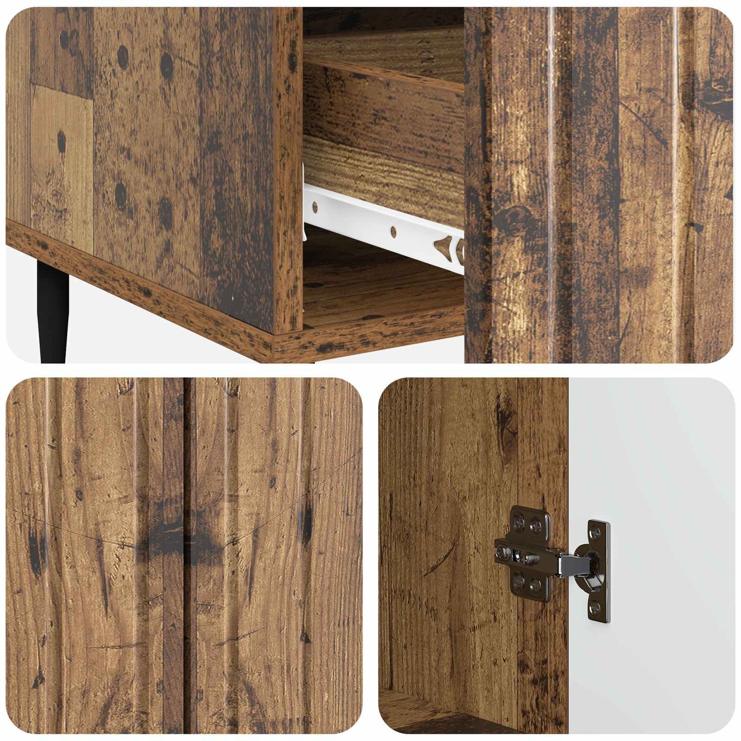 Sideboard Altholz 66 x 34,5 x 97 cm Holzwerkstoff