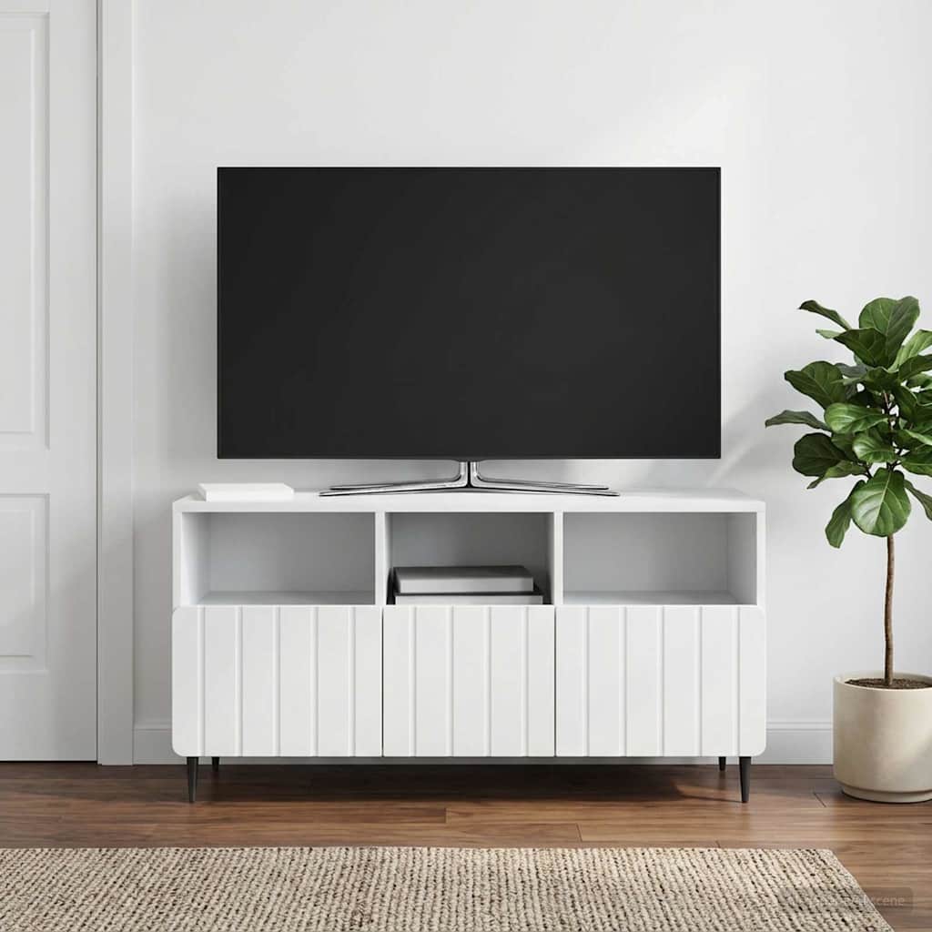 TV-Schränk mit Schubladen Weiß 102 x 34,5 x 50 cm Holzwerkstoff