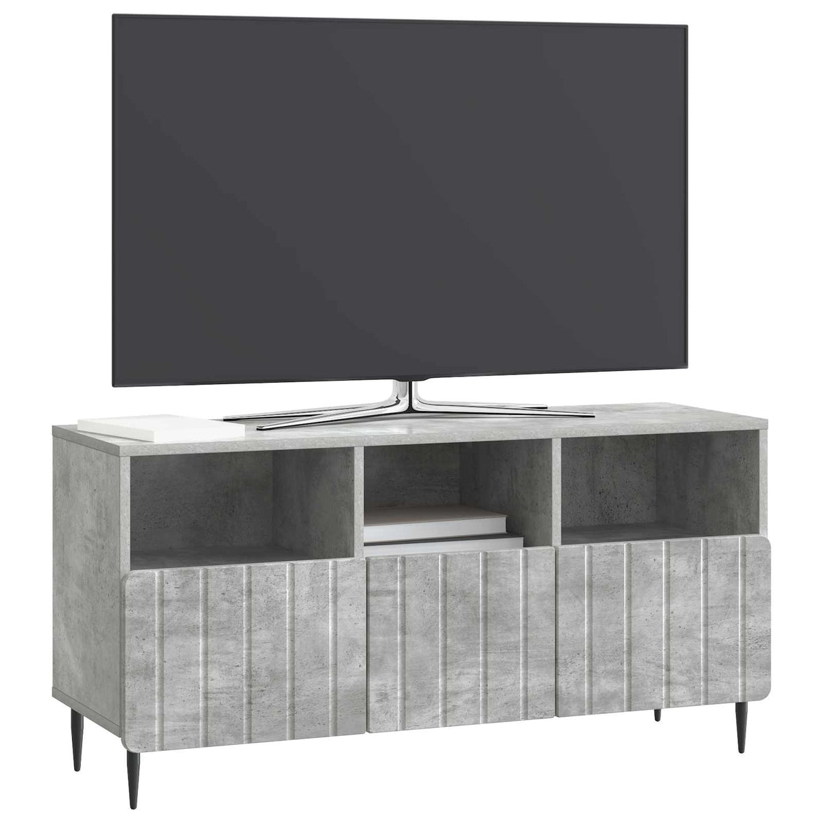 TV-Schränk Betongrau 102 x 34,5 x 50 cm Holzwerkstoff