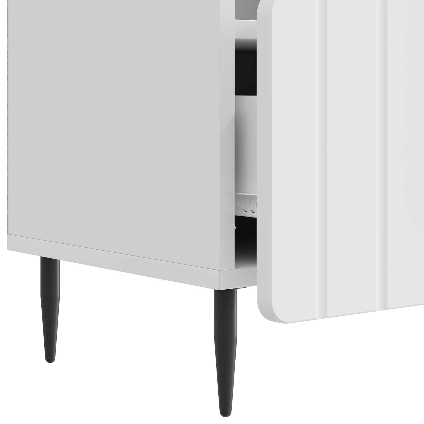 TV-Schränk Hochglanz Weiß 102 x 34,5 x 50 cm Holzwerkstoff