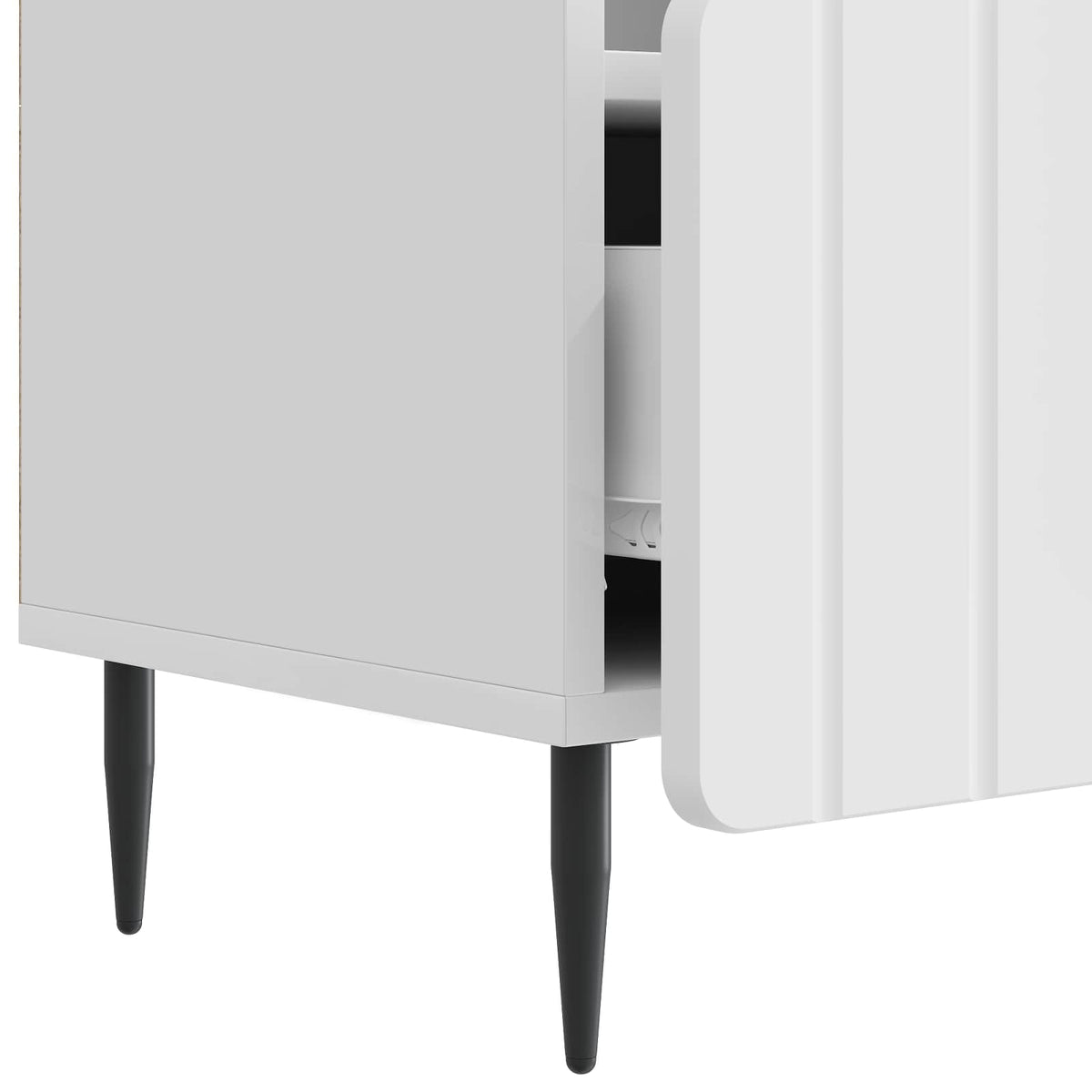 TV-Schränk Hochglanz Weiß 102 x 34,5 x 50 cm Holzwerkstoff